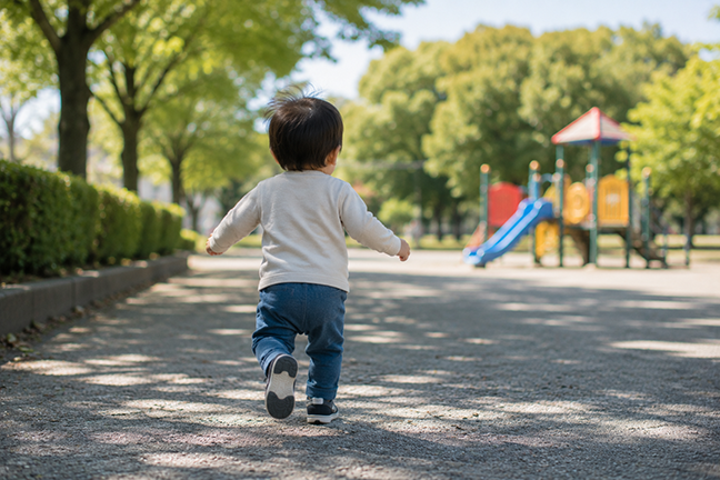 running in the park